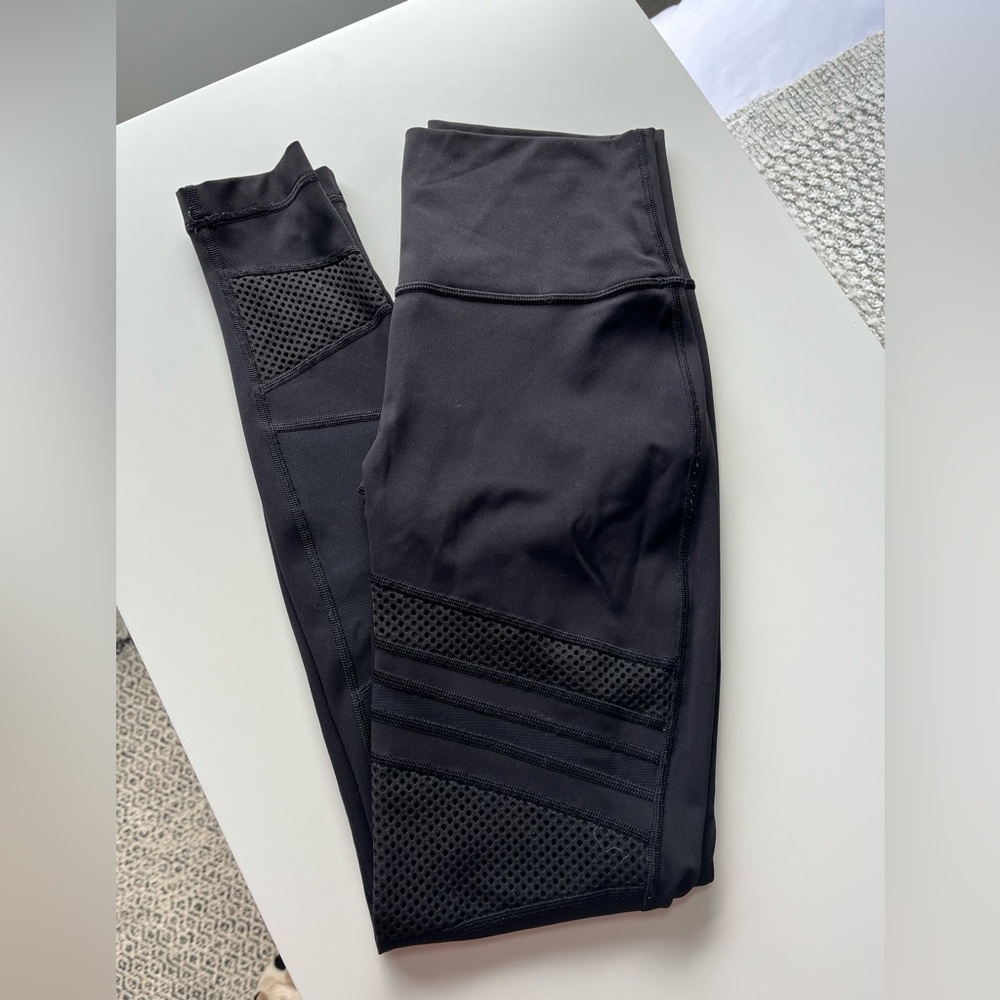 Lululemon Wunderunder Highrise Mix And Mesh Leggi… - image 1